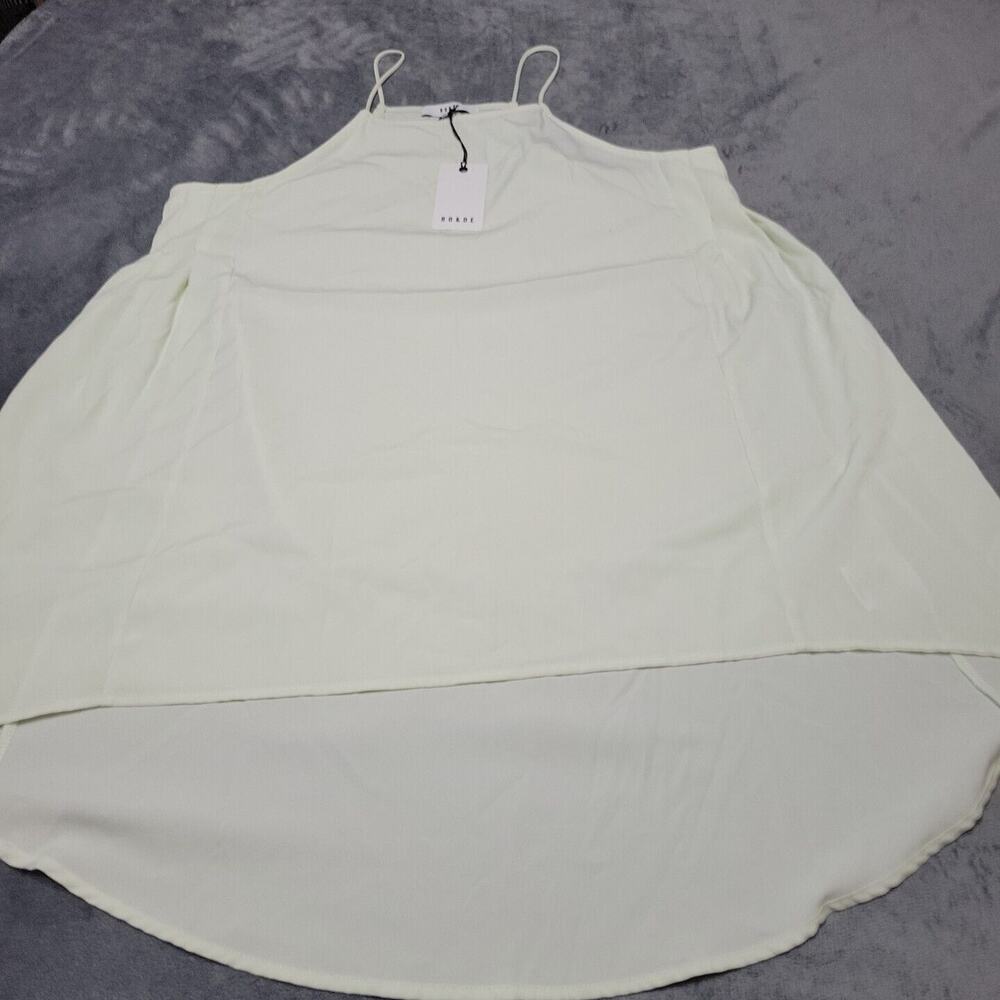 Ro&De Shirt Womens Large Pale Green High Low Tank Top Pullover New A-Line Blouse